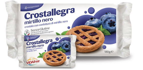 Vidafree Crostallegra Gusto Mirtillo Nero Senza Glutine 180 g