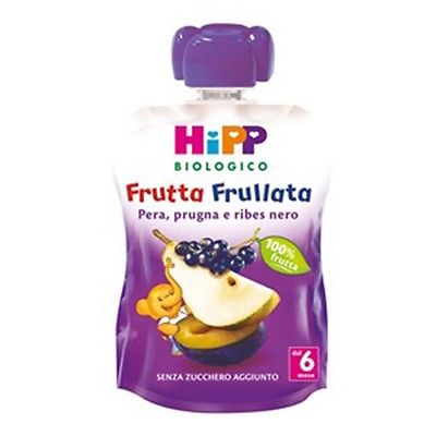 Hipp Biologico Frutta Frullata Pera Prugra E Ribes Nero 90 g