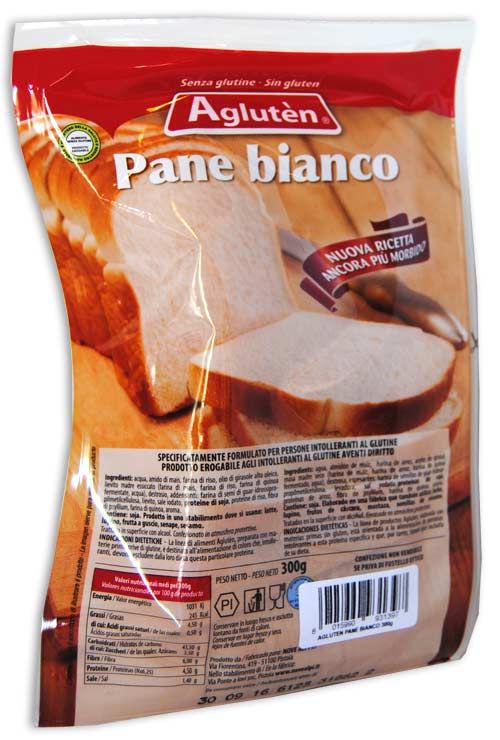 Agluten Pane Bianco A Fette Senza Glutine 300 g