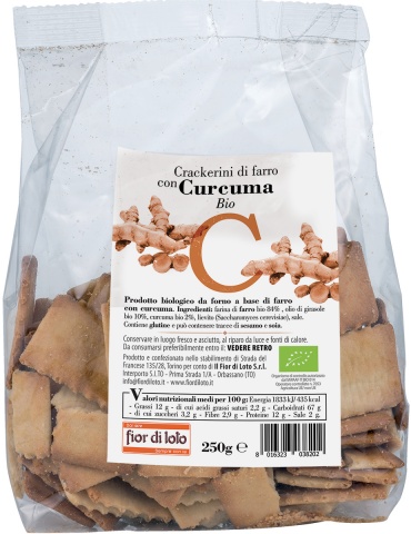 Crackerini Farro C/Curcuma Bio