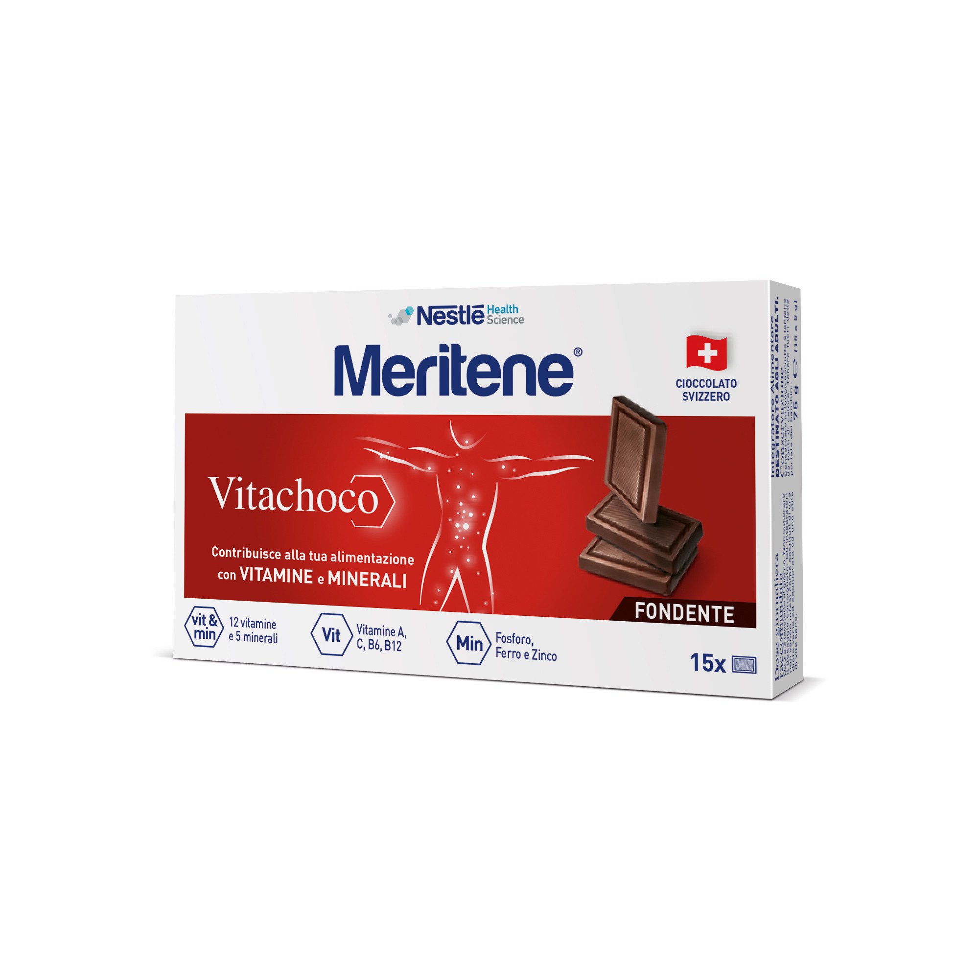 Meritene Vitachoco Fondente Integratore Multivitaminico 15 Cioccolatini