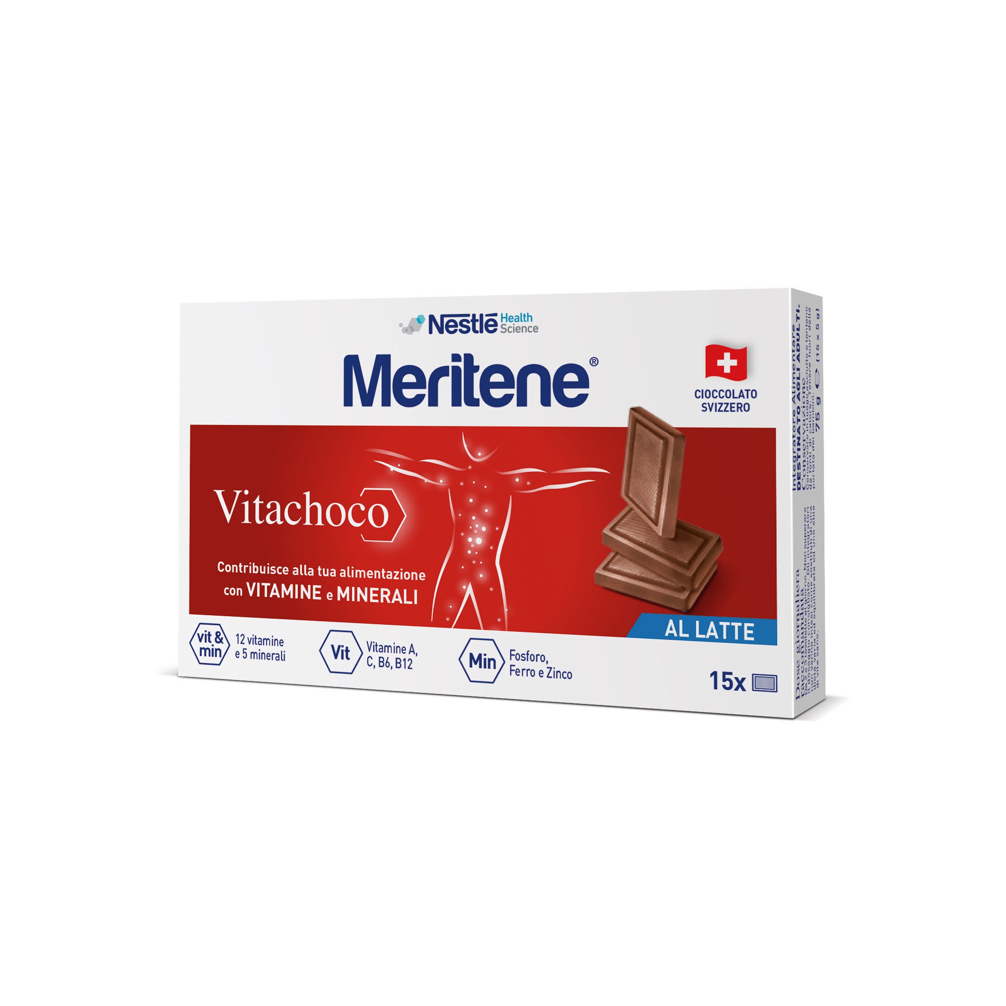 Meritene Vitachoco Latte Integratore Multivitaminico 15 Cioccolatini