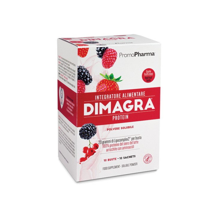 Dimagra Protein Red Fruit Integratore Dimagrante 10 Bustine