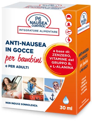 P6 Nausea Control Gocce Anti Nausea Adulti e Bambini 30 ml