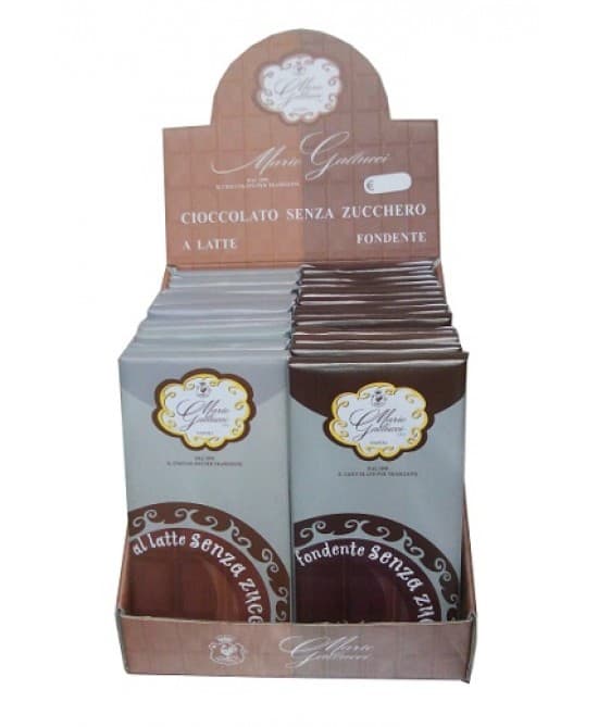 Mario Gallucci Tavoletta di Cioccolato al Latte Senza Zucchero 100 g