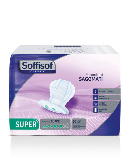 Classic - 30 Pannoloni Sagomati assorbenza Super