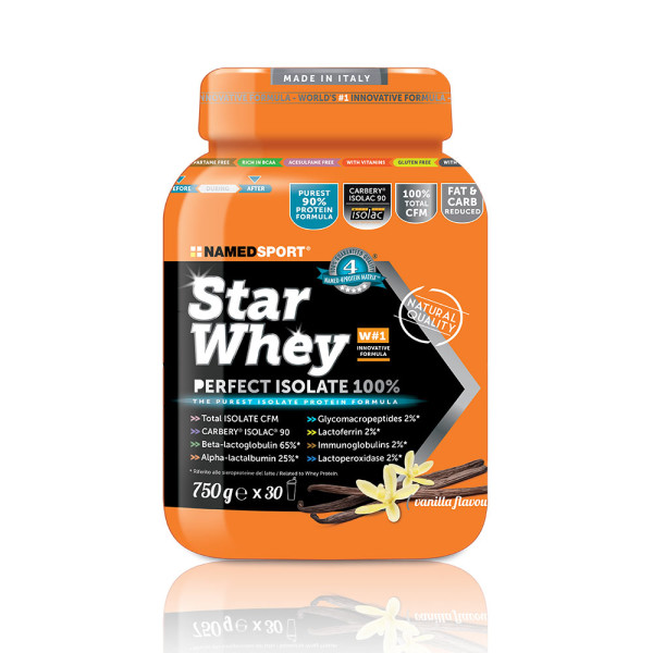 Named Sport Star Whey Isolate Vaniglia Integratore Proteico 750 g