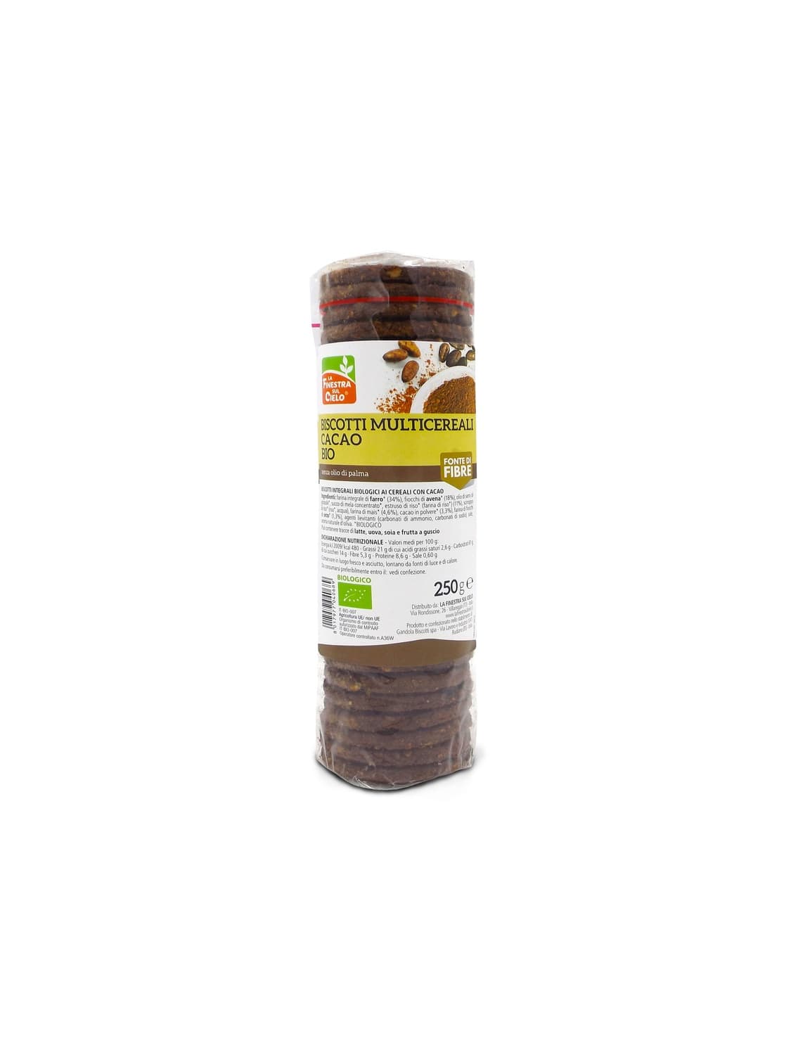 Biscotti Multic Cacao 250G Bio