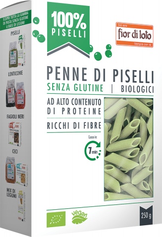 Fior di Loto Penne di Piselli Verdi Senza Glutine Bio 250 g