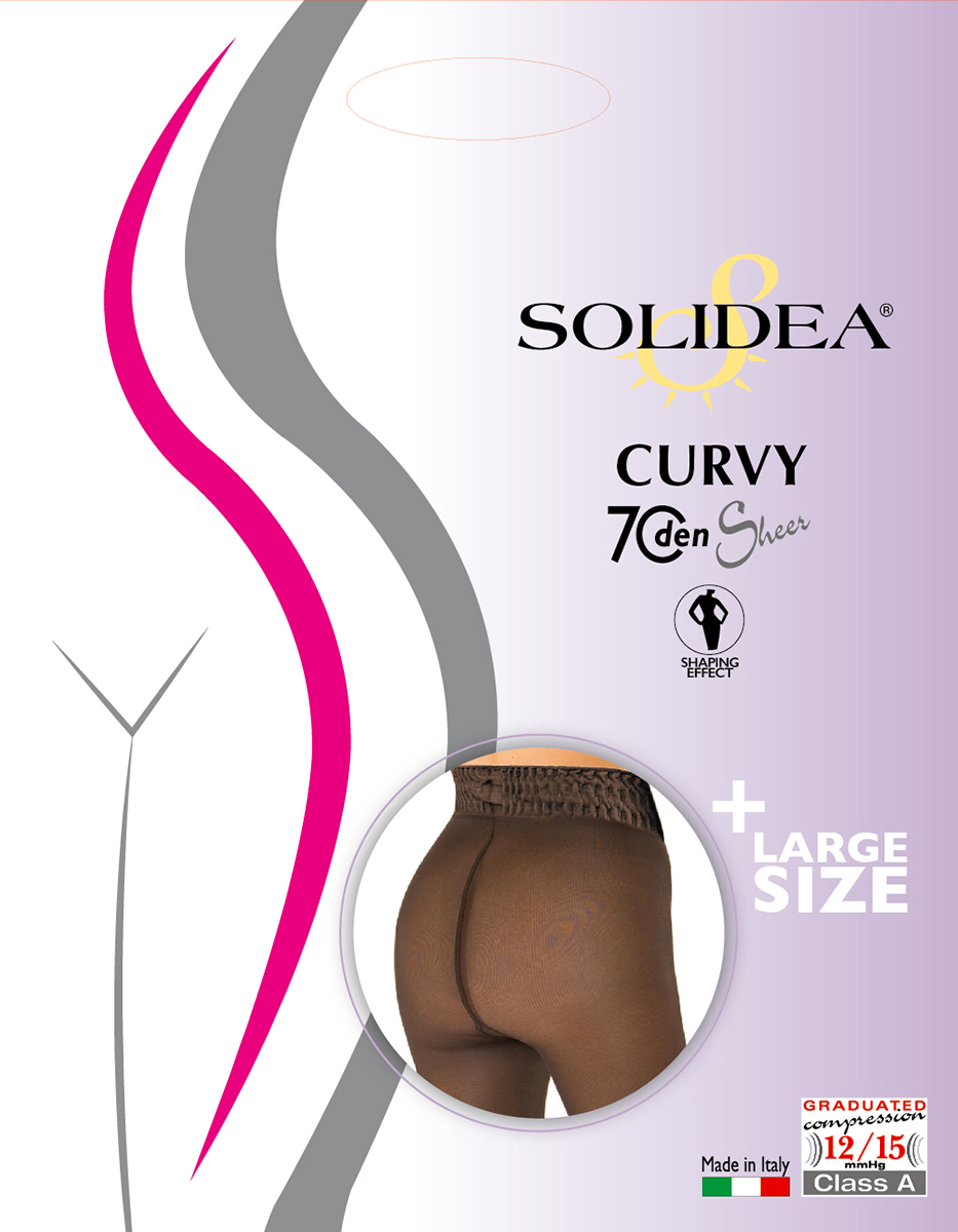 Curvy 70 Sheer Blu 4 L - XL