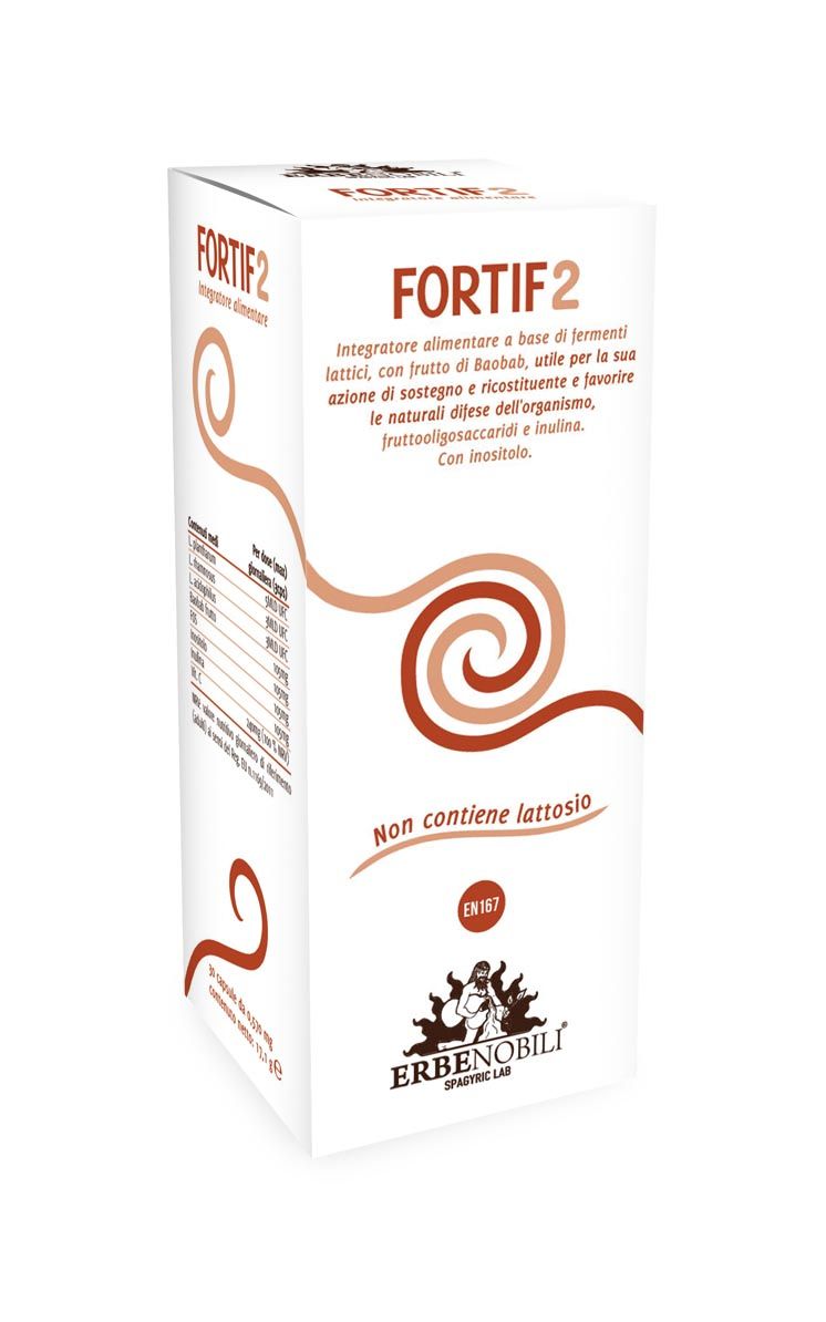 Erbenobili Fortif 2 Integratore A Base Di Fermenti Lattici 30 Capsule