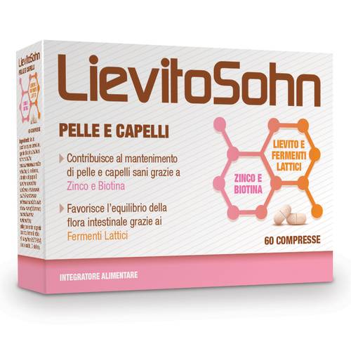 LievitoSohn Pelle e Capelli Integratore Con Fermenti Lattici 60 Compresse