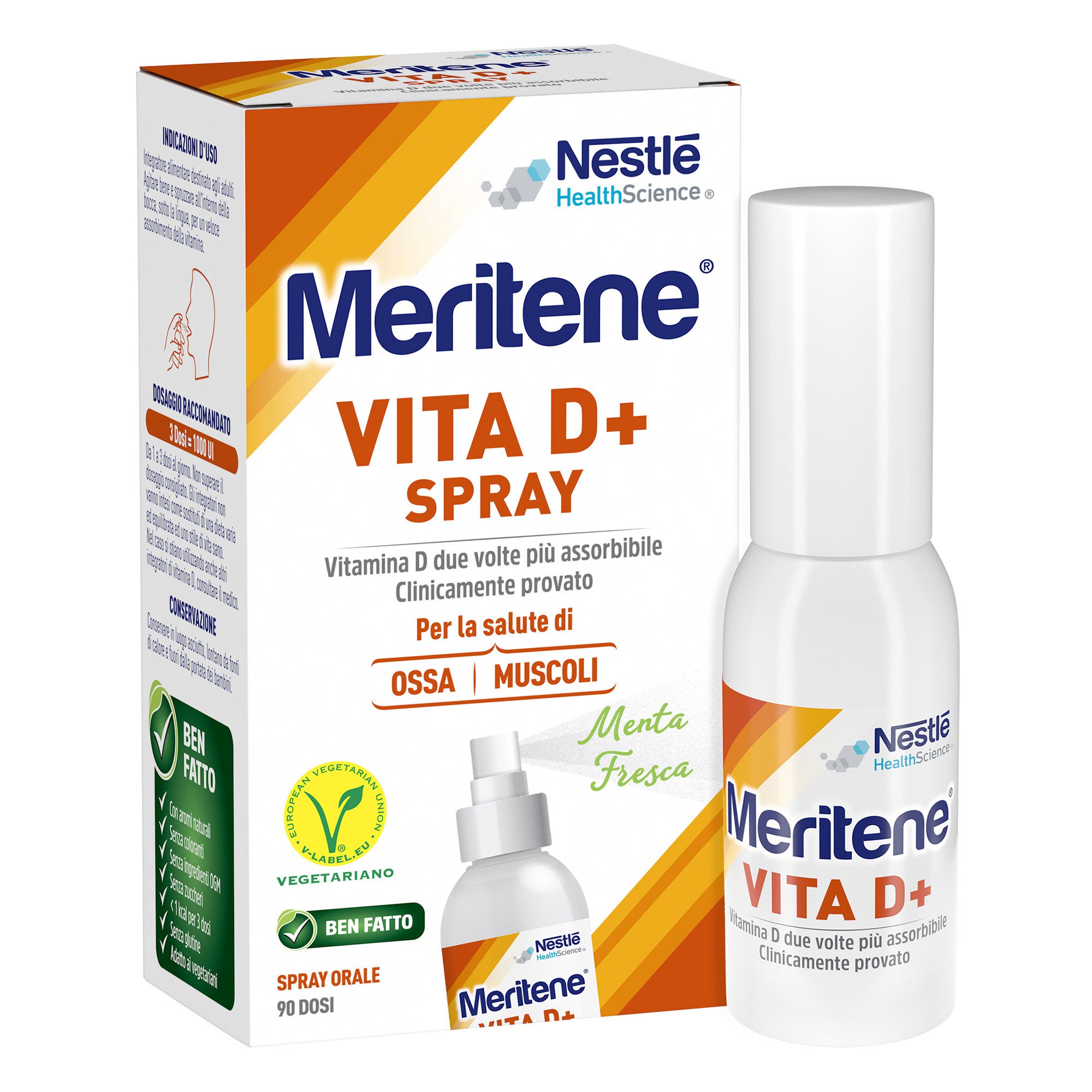 Meritene Vita D+ Spray Integratore Muscoli e Ossa 18 ml