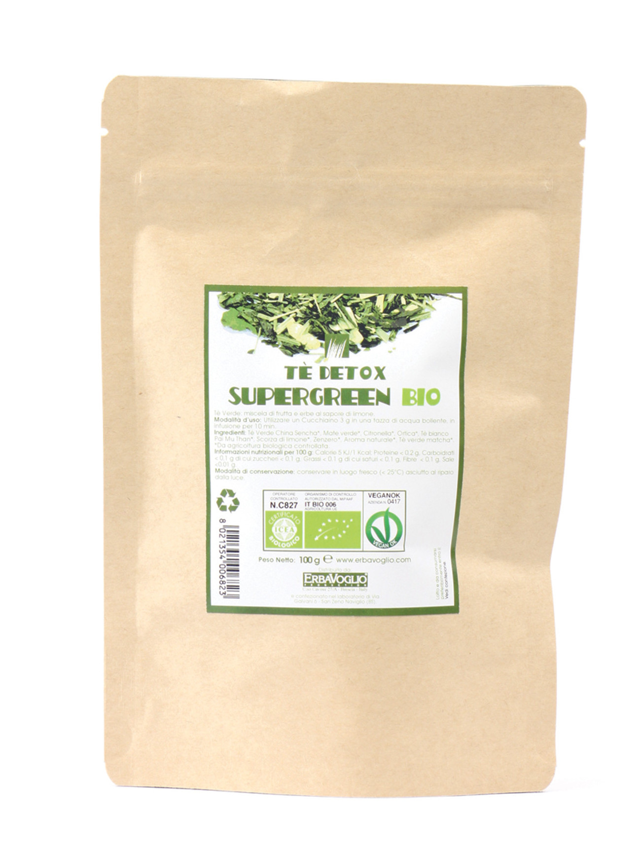 TE&#039; DETOX SUPERGREEN BIO 100G