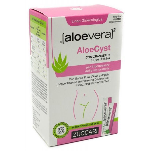 Zuccari AloeVera 2 AloeCyst Integratore Benessere Vie Urinarie 15 Stick