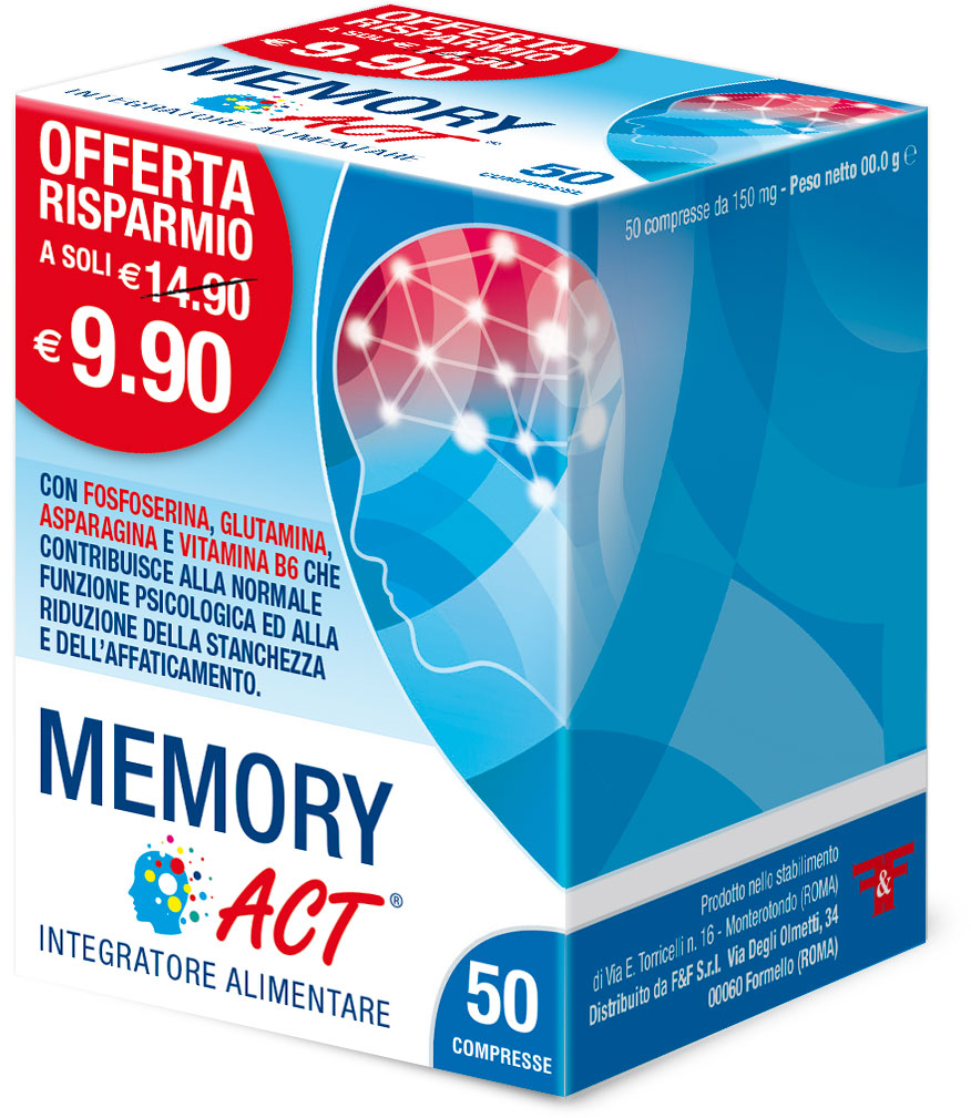 Memory Act Integratore per la Memoria 50 Compresse