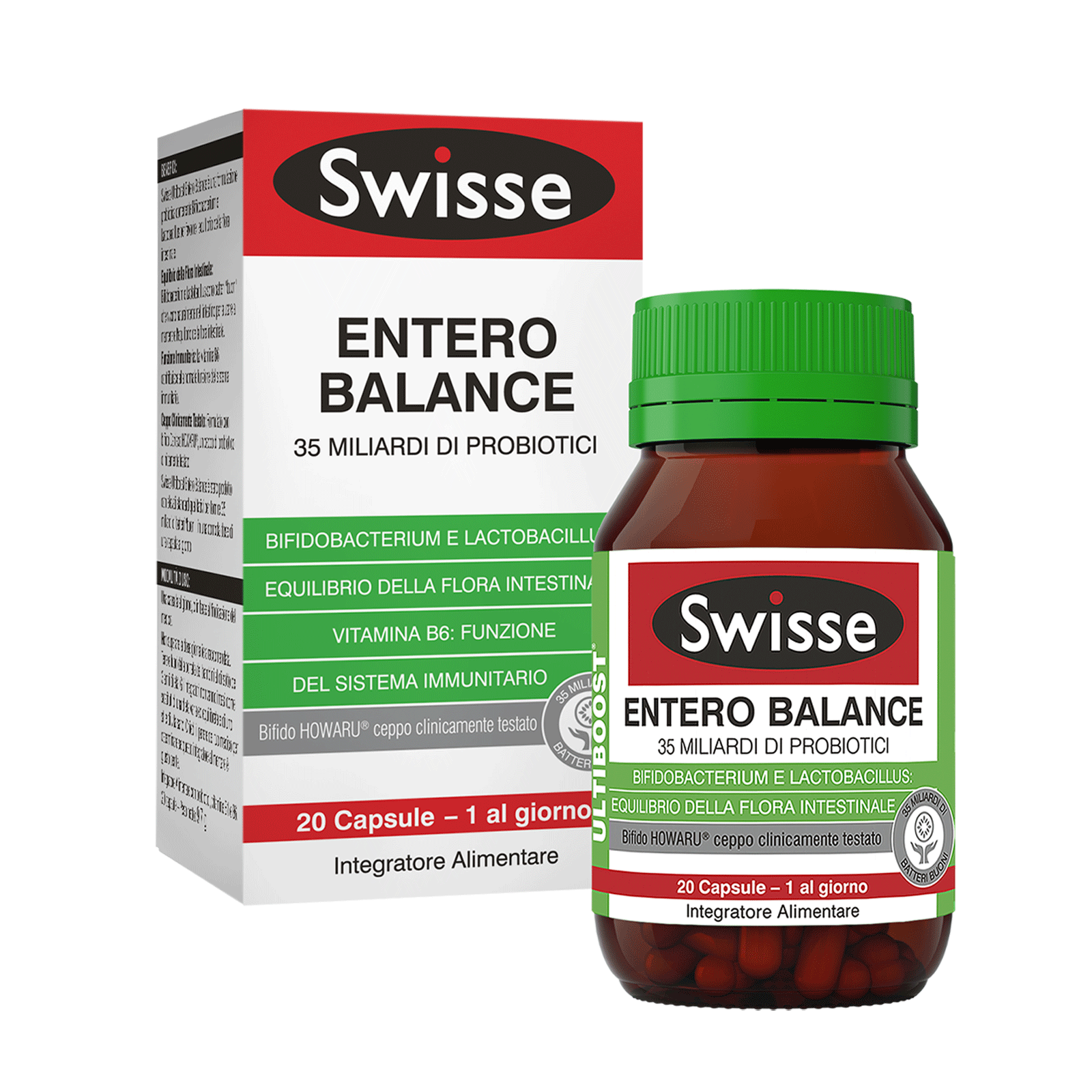 Swisse Entero Balance Integratore Probiotici 20 Capsule