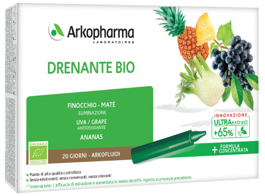 Arkofluidi Drenante Bio Integratore Drenante 20 Flaconcini
