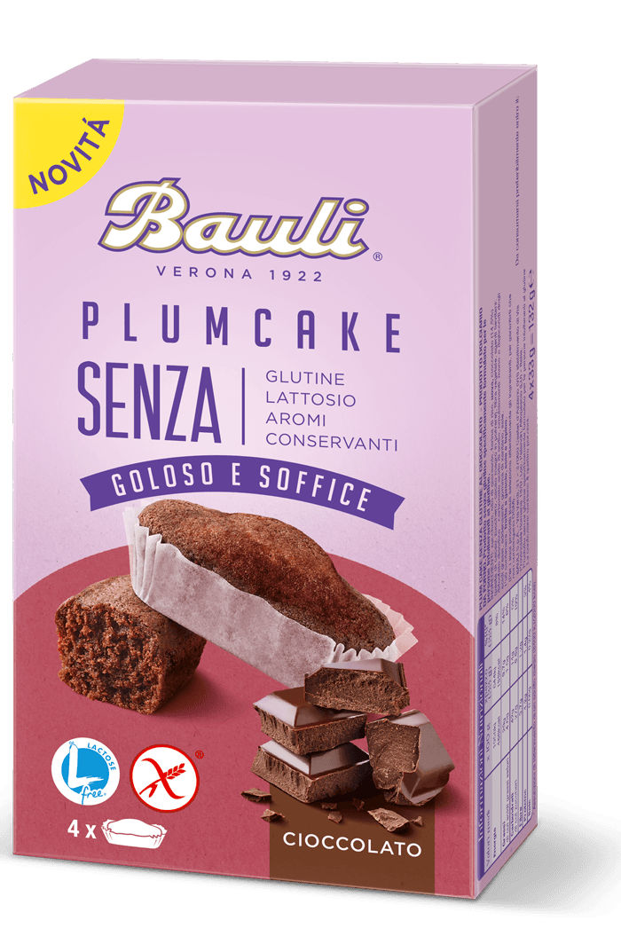 Bauli plumcake senza al cioccolato 4 pezzi