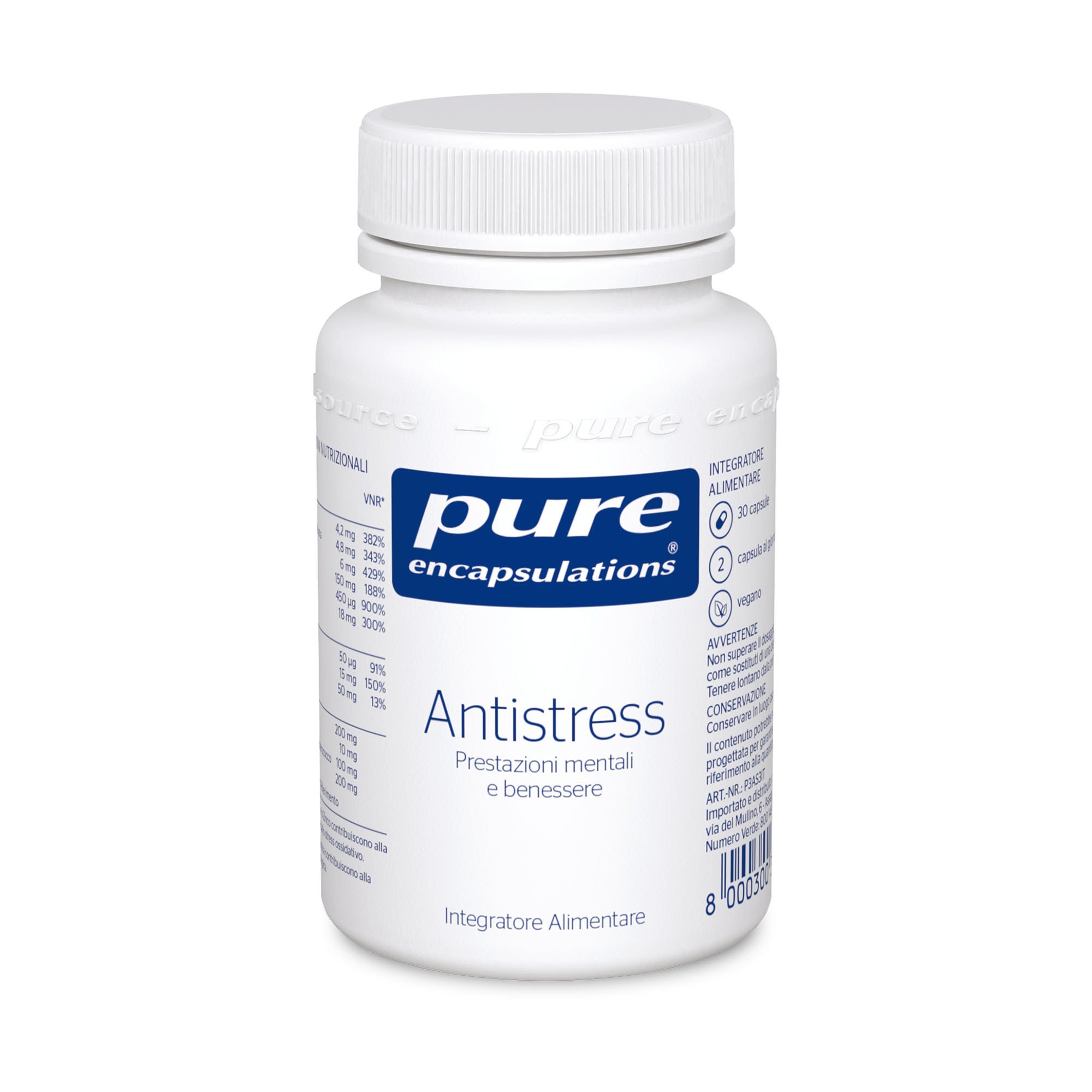 Pure Encapsulations Antistress Integratore Contro Stress Giornaliero 30 Capsule