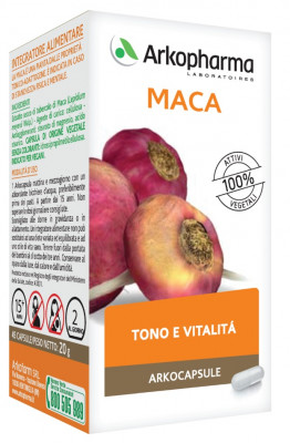 Arkocapsule Maca Bio Integratore Tonico Adattogeno 40 Capsule