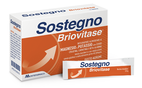 Briovitase Sostegno Integratore Magnesio e Potassio 14 Bustine