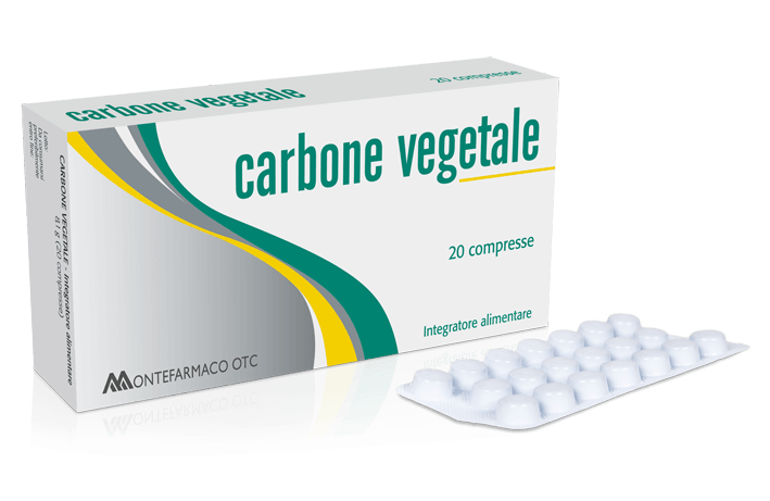 Carbone Vegetale Integratore Gonfiore Addominale 20 Compresse