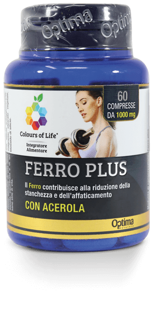 Optima Naturals Colours of Life Ferro Plus Con Acerola Integratore Difese Immunitarie 60 Compresse