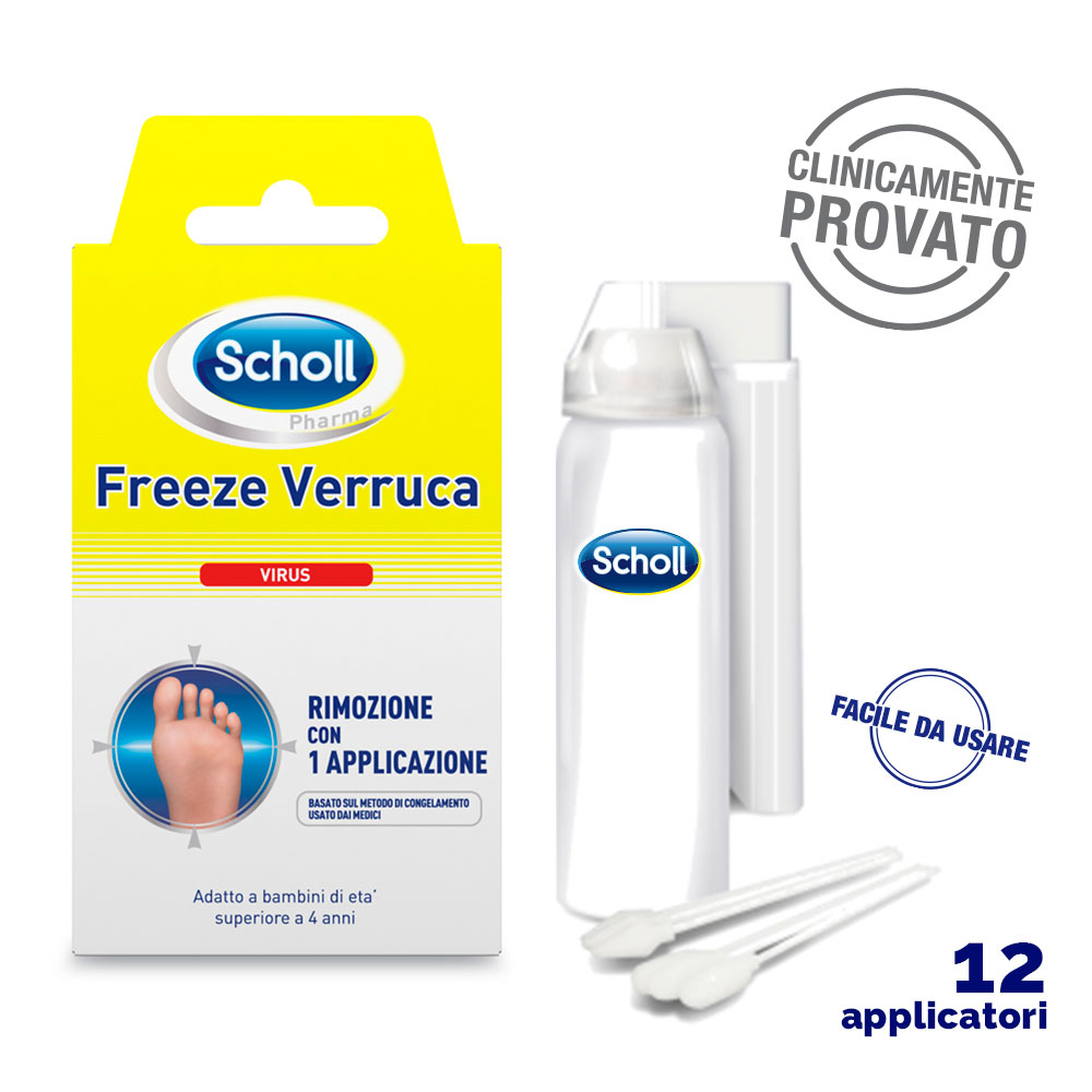 Scholl Freeze Verruca Rimozione Virus Bomboletta + 12 Applicatori