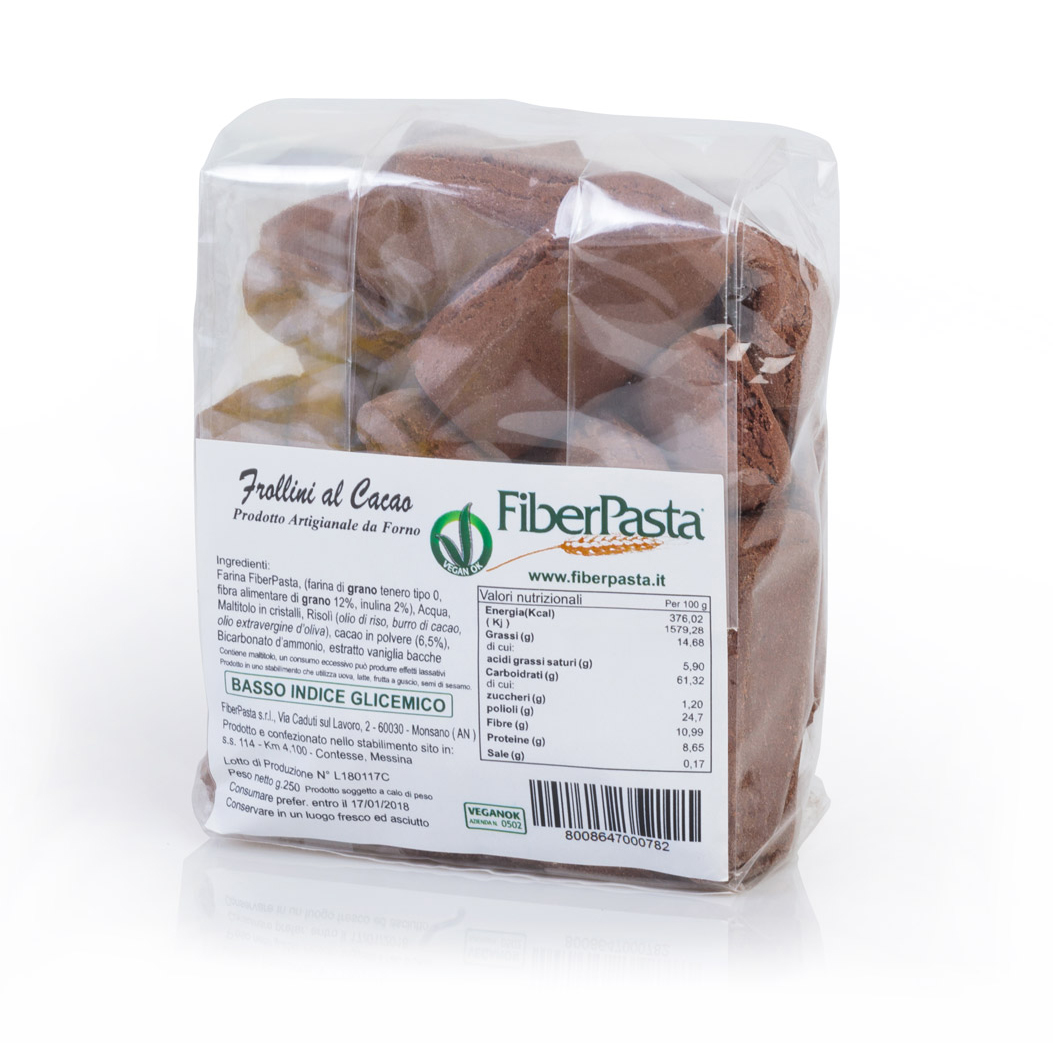 Fiberpasta Frollini Cacao 250G