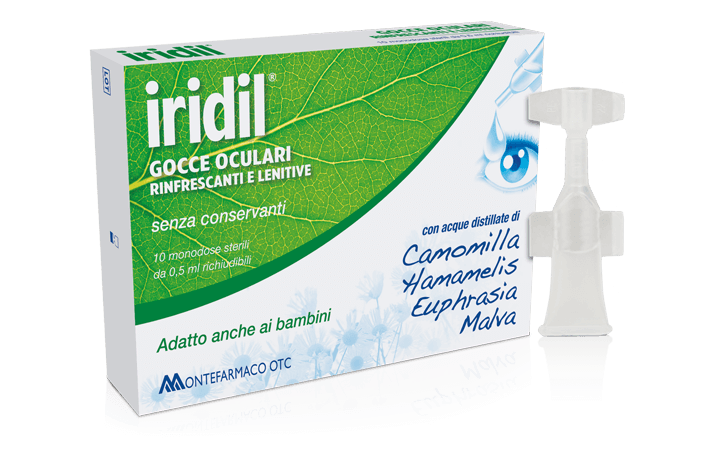 Iridil Gocce Oculari Rinfrescanti E Lenitive 10 Flaconcini Da 0,5 ml