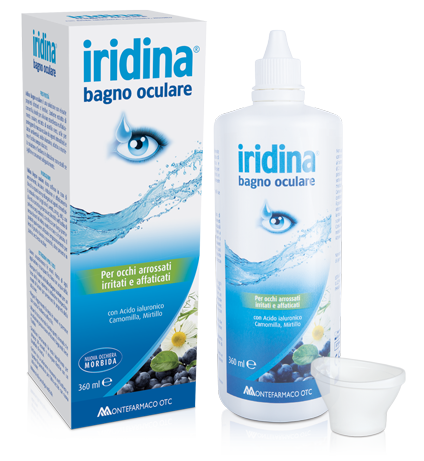 Iridina Bagno Oculare per Occhi Stanchi e Arrossati Flacone da 360 ml