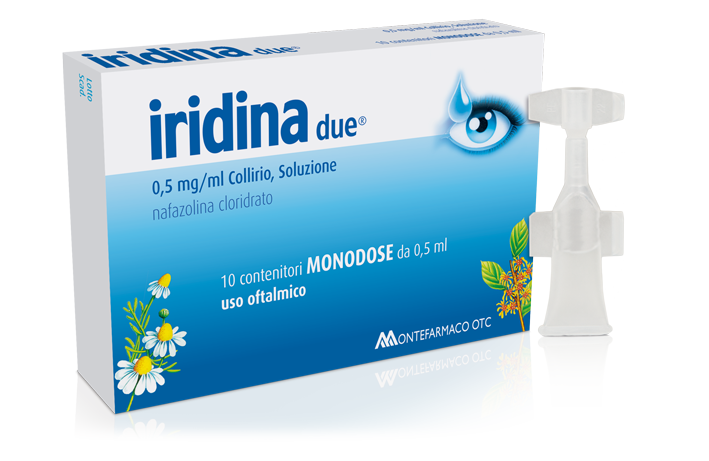Iridina Due Collirio 0,05 % Nafazolina cloridrato 10 Flaconcini 0,5 ml