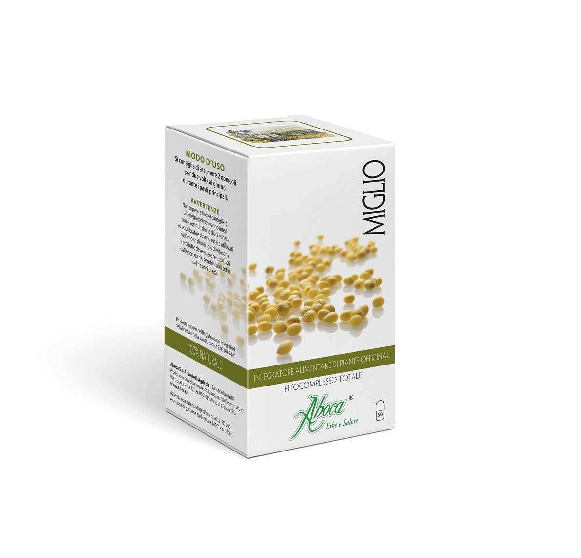 Aboca Miglio Fitocomplesso Totale Integratore Capelli Unghie 50 Opercoli