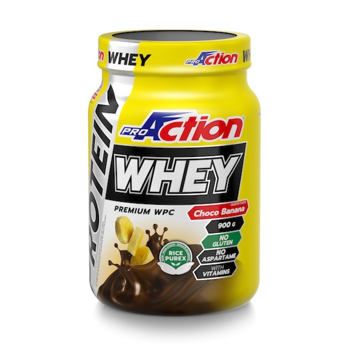 ProAction Protein Whey Choco Banana Integratore Proteico 900 g