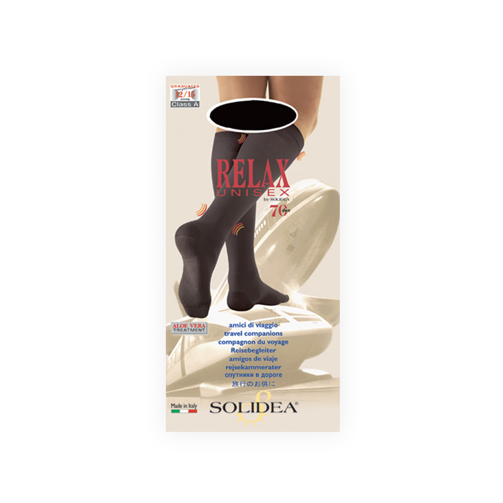 Solidea Relax Unisex 70 DEN Gambaletto Compressivo Colore Cammello Taglia 1
