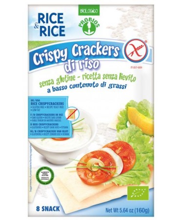 Rice&Rice Crispy Crackers Riso Senza Glutine Senza Lievito 160 g