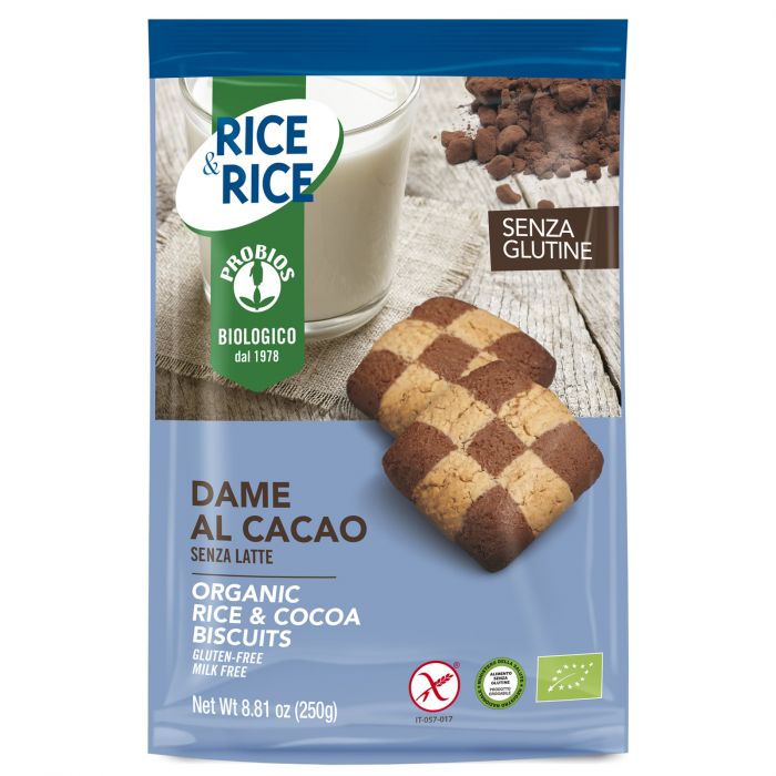Rice&Rice Dame Di Riso Al Cacao Biscotti Senza Glutine 250 g