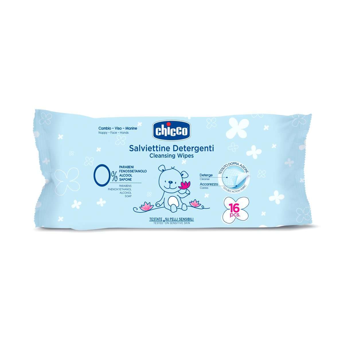 Chicco Salviettine Detergenti Baby Moments 16 Pezzi