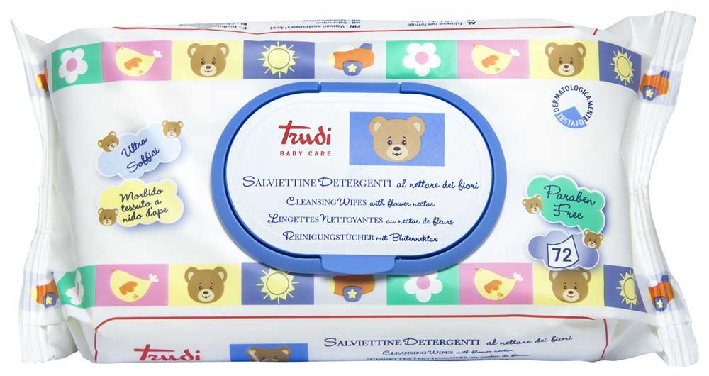 Trudy Baby Care Salviettine Detergenti Nutrienti 72 Pezzi