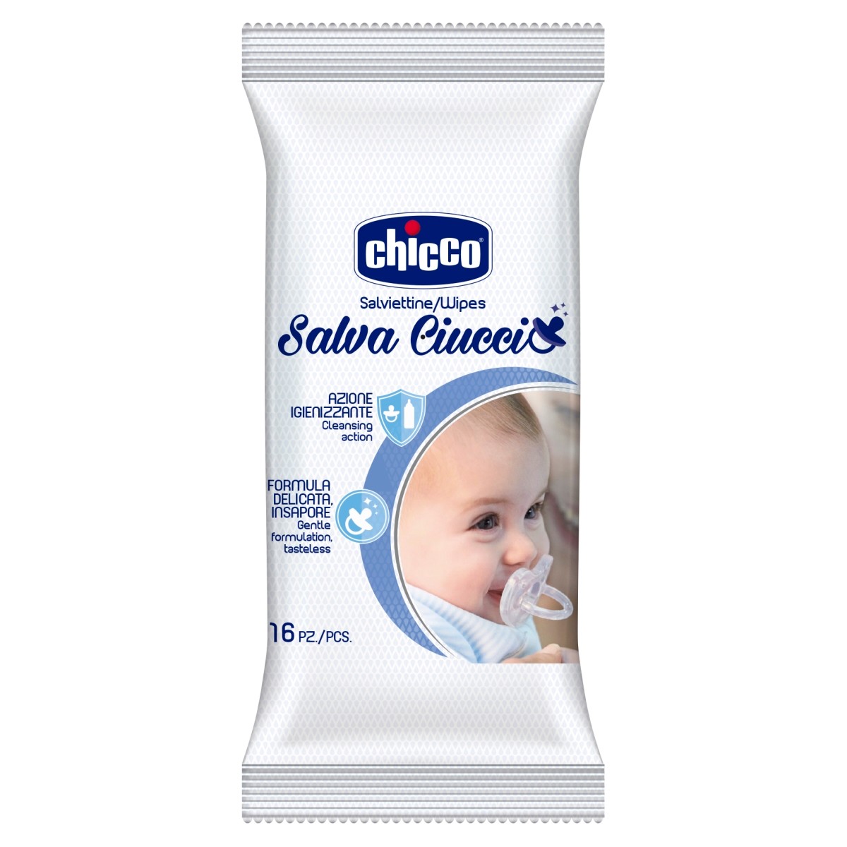 Chicco Salviettine Salva Ciuccio Monouso 16 Pezzi