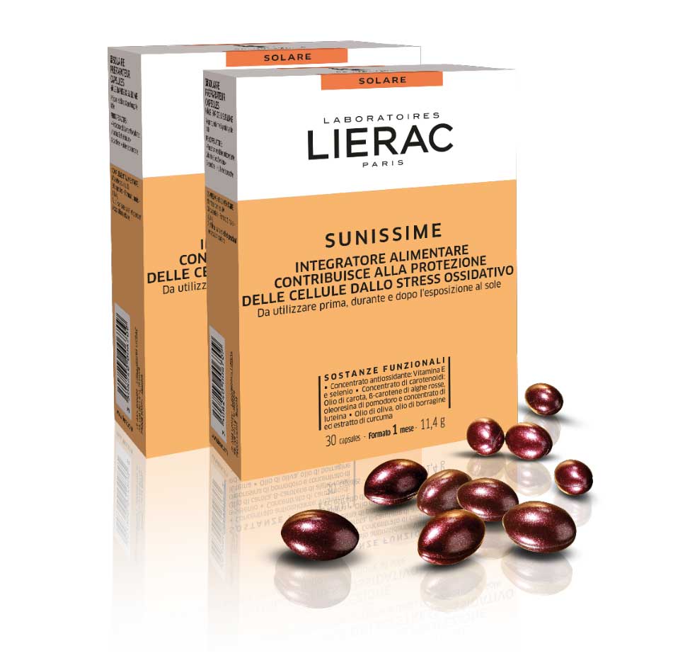 Lierac Sunissime Capsule Duo Integratore Alimentare Per Pelle Al Sole 60 Capsule