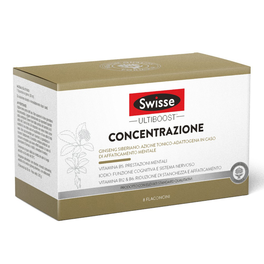 Swisse Concentrazione Integratore Affaticamento Mentale 8 Flaconcini