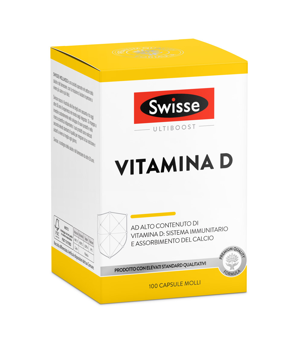 Swisse Vitamina D Integratore Ossa e Denti 100 Capsule