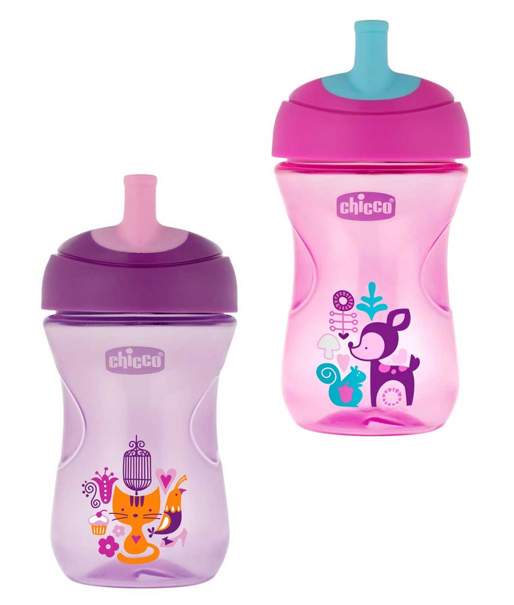 Chicco Tazza Advanced Con Cannuccia Rosa o Viola +12m