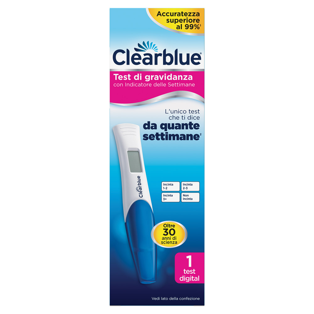 Clearblue Test di Gravidanza Con Indicatore Delle Settimane Ti Dice Da Quanto è Avvenuto Il Concepimento 1 Test Digitale