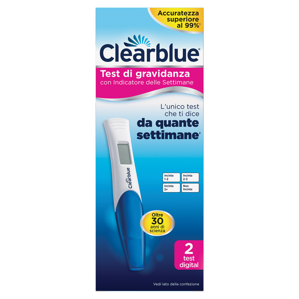 Clearblue Test di Gravidanza Con Indicatore delle Settimane 2 Test