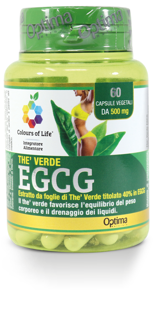 Optima Colours Of Life Thè Verde EGCG Integratore Drenante 60 Capsule