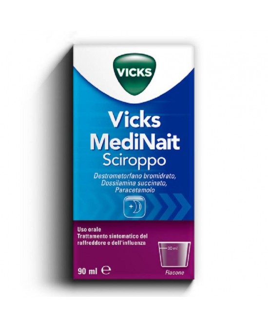 Vicks Medinait Sciroppo Trattamento Raffreddore e Influenza 90 ml