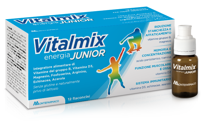Vitalmix Junior Integratore Vitamine e Minerali per Bambini 12 Flaconcini